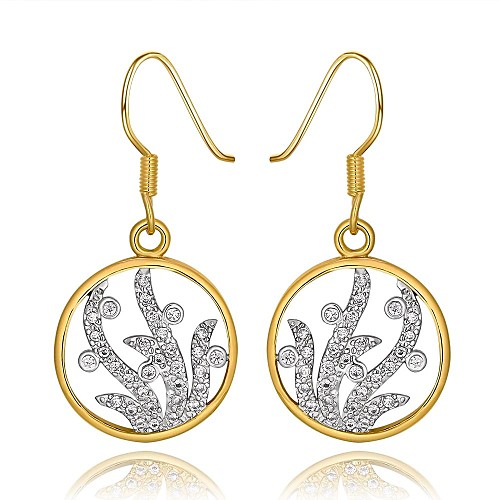 Women's Gold Plated Round Earrings (More Colors)