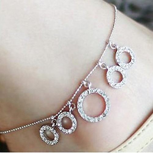 Fashion Circular Rings Golden Alloy Charm Bracelet(1pc)