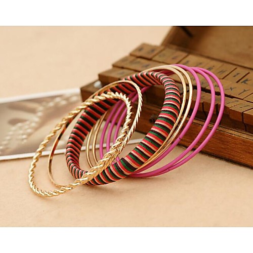 Fashion Flashy Nationality Multicolor Alloy Bracelets(1 Set)