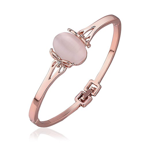 Women's Rose Gold Plated Ellipse Drill Bracelet