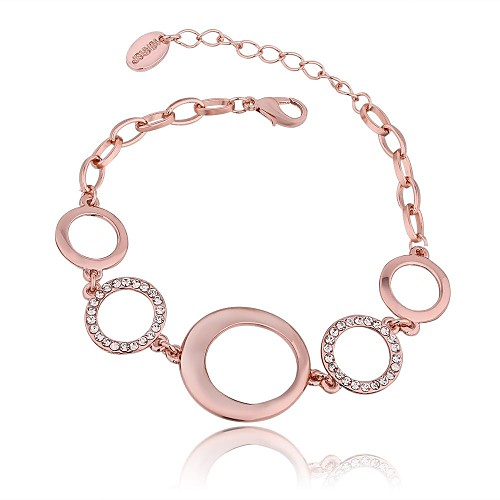 Women's Rose Gold Plated Geometry Drill Bracelet