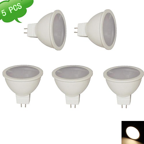 duxlite 5шт MR16 9W 3000K теплый белый CRI>80 810lm (= инков 75w ) 15x3020smd gu5.3 светодиодный прожектор AC / DC 12V