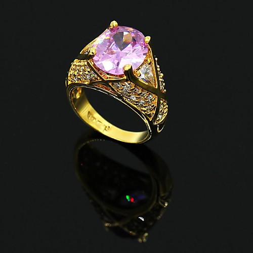 Women's New Golden Rhinestone Alloy Wedding Rings