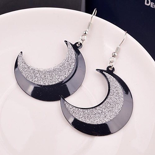 Fashion Individual Moon Women Alloy Drop Earrings(1pair)(More Color)