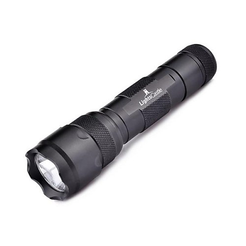 LightsCastle Cree XM-L T6 5-Mode Cool White Flashlight with Clip (600lm,1 x 18650,Black)