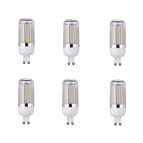 6PCS G9 7W 120x3014SMD 840LM 2800-3200K Warm White Highlight Corn Light (AC 85-265V)