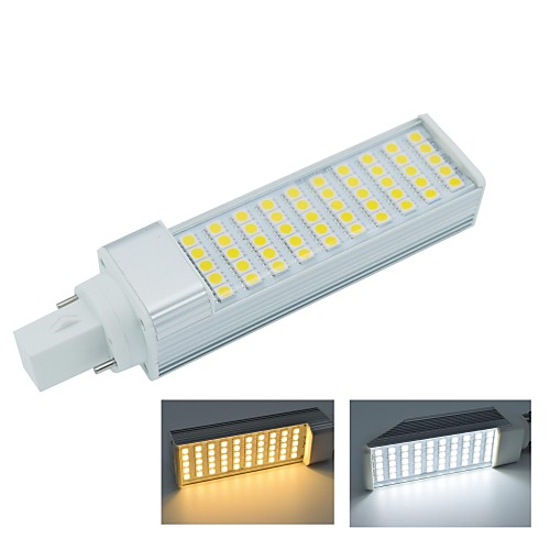 g24 2pin 10w 50x5050smd 900lm 2800-3200k теплый белый свет 6000-6500K прохладный белый свет Светодиодная лампа кукурузы лампы (AC85-265V)