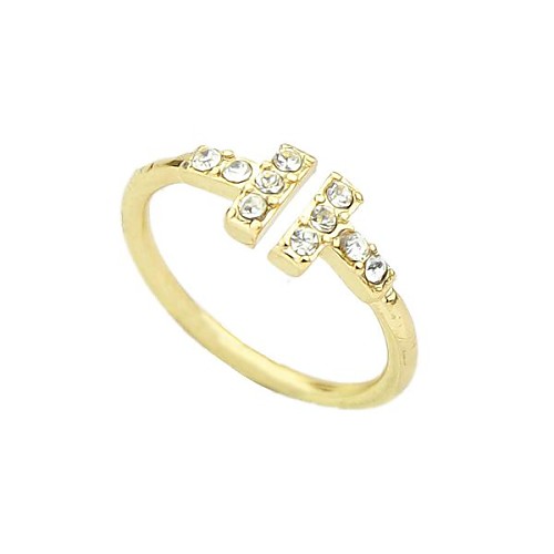 New Arrivals Simple Open Style Women Rhinestone Ring