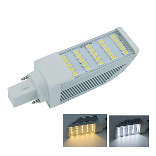 g24 2pin 5W 25x5050smd 475lm 2800-3200k носить белый свет 6000-6500K прохладный белый свет Светодиодная лампа кукурузы лампы (AC85-265V)