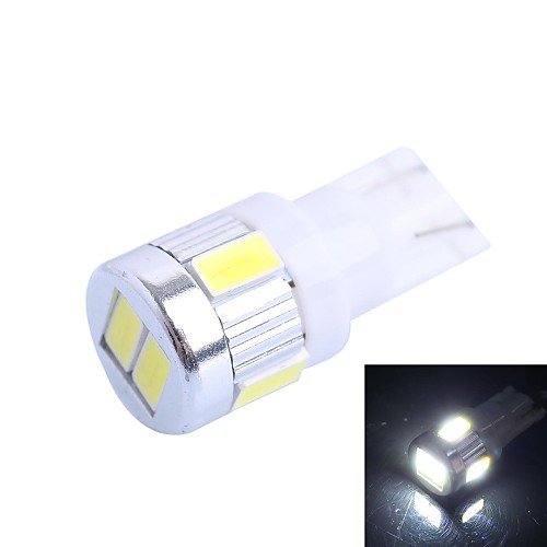 gc T10 2W 160LM 6000K 6x5630 SMD белый привело к поворота автомобиля рулевого света (DC 12-24В)