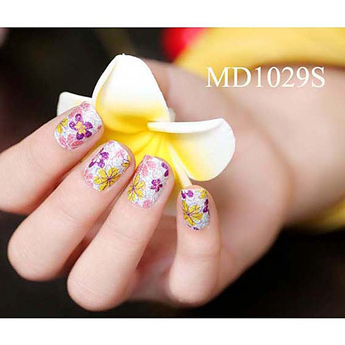 14pcs мода блеск порошок Nail Art Наклейки мкр no.1029s серии