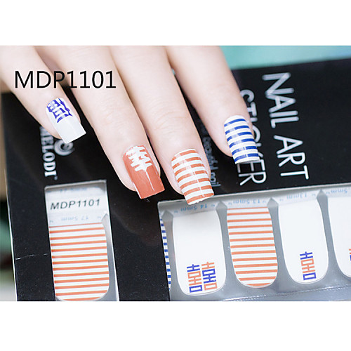 14pcs конфеты цвет мультфильм Nail Art Наклейки MDP no.1101 серии