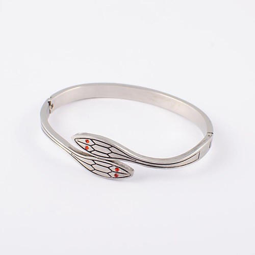 Fashion Unisex's Stainless Steel Snake Pattern Bangle