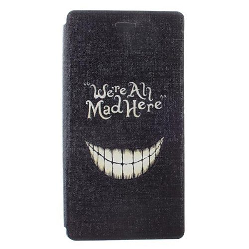 Crazy Teeth Pattern Clamshell PU Leather Full Body Case with Card for Sony Xperia M2 S50h