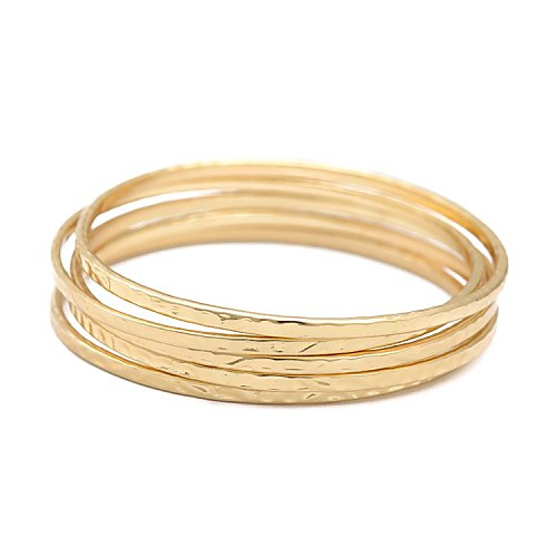 Bracelets Bangles Sets for Women (5pcs /set) Top Selling Multilayer Shiny Gold/Silver Plated Alloy Statement Bracelets