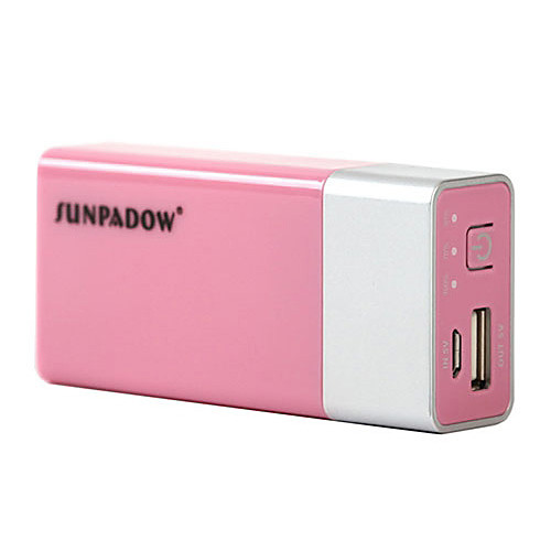 sunpadow sp303 чистый и свежий 4000mAh внешний аккумулятор для iphone6 / 6plus / Samsung / HTC / IPad и других мобильных устройств