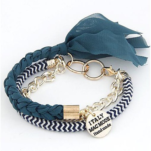 European Style Multilayers Fabric Braided Rope Charm Bracelets