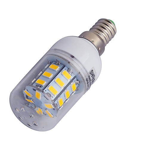 jiawen e14 6W 30x5730smd 480-540lm 3000-3200k / 6000-6500k LED теплый белый / белый свет кукурузы лампы накаливания (AC 220V)