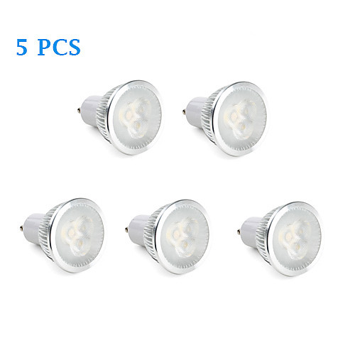 5Pcs GU10 6W 310LM 3500K/5000K Warm White/Natural White Light LED Spot Bulb (220V)