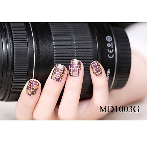 14pcs мода блеск порошок Nail Art наклейки мкр серии no.1003g