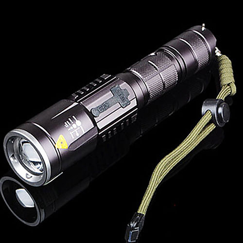 Hanguang yld118 аккумуляторная 3-режим 1x Cree T6 зум светодиодный фонарик (800lm, 1x18650, черный)