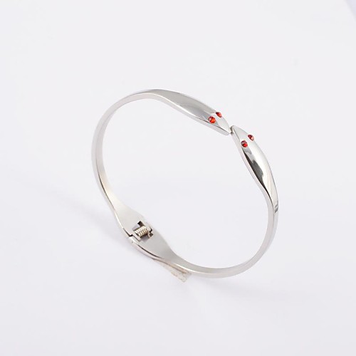 Fashion Siny Stainless Steel Multicolor Eye Snake Bangle