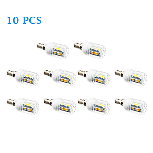 10Pcs E14 3W 27x5050SMD 200LM 3500K/6000K Warm White/Cool White Light LED Corn Bulb (220-240V)