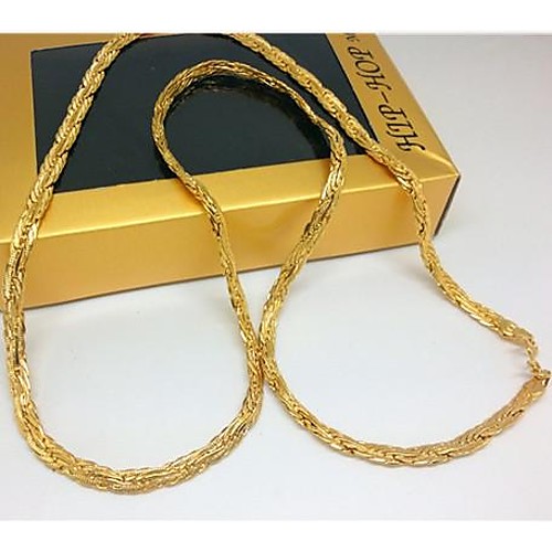 унисекс 18-каратного желтого золота слоистый заполнено покрыла французский цепь веревка шеи