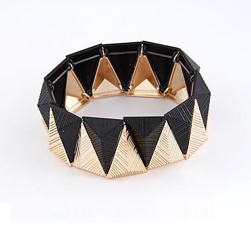 Contracted 2 Tones Triangle Elastic Bracelets (1 pc)