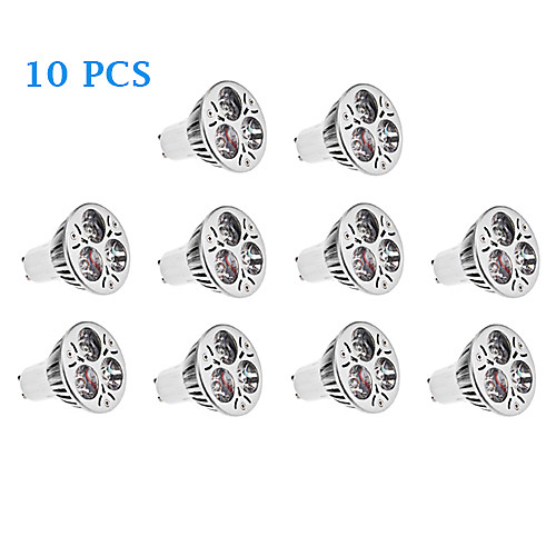 10Pcs GU10 4W 60LM 3500K/5000K Warm White Natural White Light LED Spot Bulb (220V)