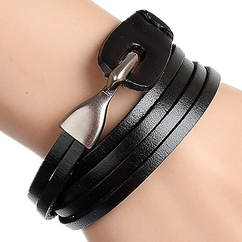 European And American Pop Hooks Leather Bracelet Three Times (Multicolor)