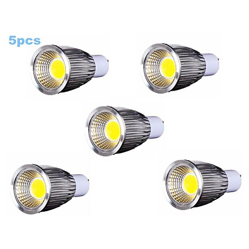 5pcs 7W GU10 500-550LM 3000-3500K/6000-6500K Warm/Cold White Color Support Dimmable Led Cob Spot Light Lamp Bulb(220V)