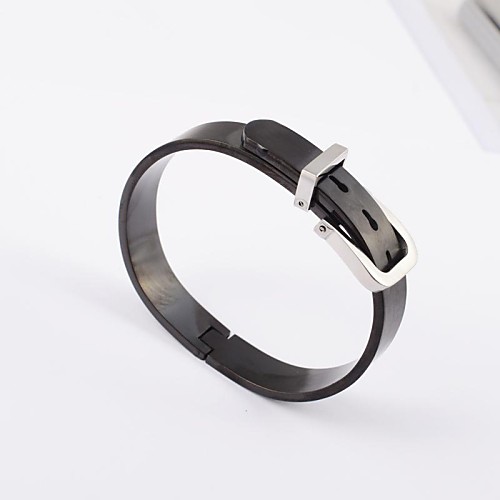 Classic Unisex's Stainless Steel Buckle Bangle