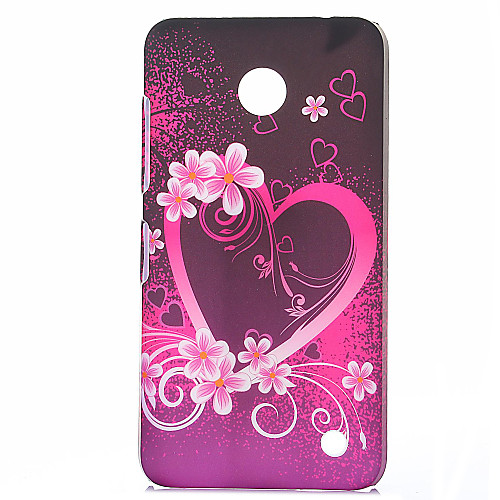 Beautiful Heart of Flowers Pattern Plastic Hard Cover for Nokia N630