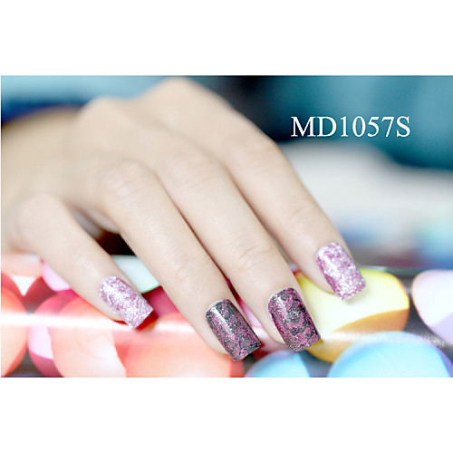 14pcs мода блеск порошок Nail Art Наклейки мкр no.1057s серии