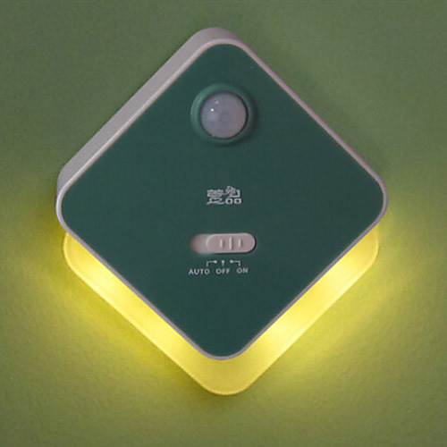 xuanpin 4LED желтый / белый свет человека индукции тела светильника (зеленый)