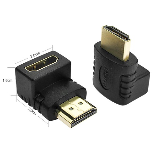 под прямым углом HDMI мужчин и женщин адаптер / Converter