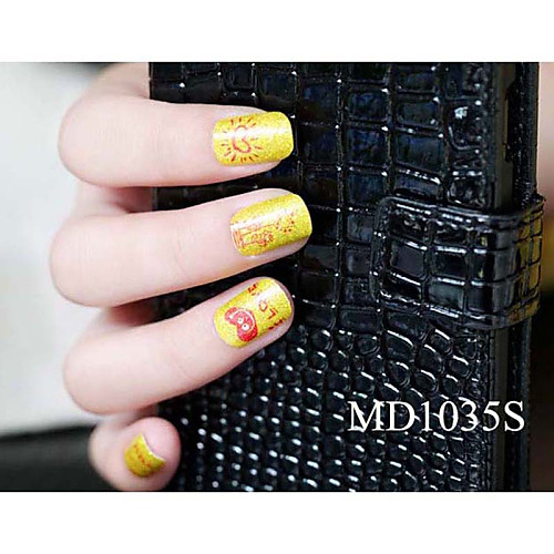 14pcs мода блеск порошок Nail Art Наклейки мкр no.1035s серии