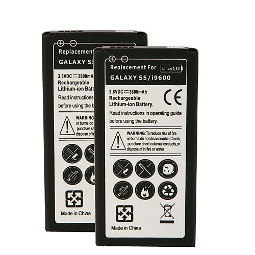 3.8V 3800mAh аккумулятор для Samsung Galaxy S5 i9600 (2шт)