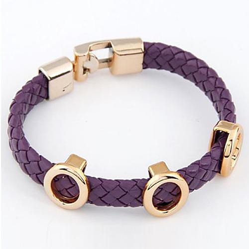 Fashionable Contracted Purple Leather Bracelets (1 pc)