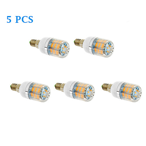 5Pcs E14 10W 46x2835SMD 770LM 3500K/6000K Warm White Cool White Light LED Corn Bulb (210-240V)