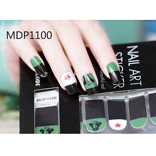 14pcs конфеты цвет мультфильм Nail Art Наклейки MDP no.1100 серии
