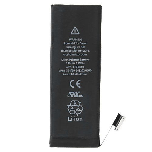 Прочные Замена 3.8V 1440mAh батарея для Iphone 5 - черный