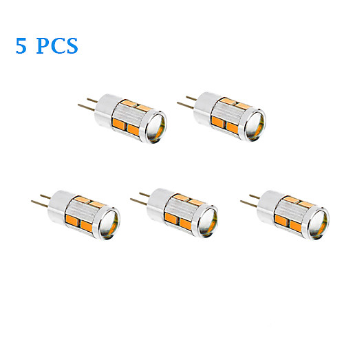 5Pcs G4 5W 10x5730SMD 480LM 3500K/6000K Warm White Cool White Light LED Corn Bulb (12V)