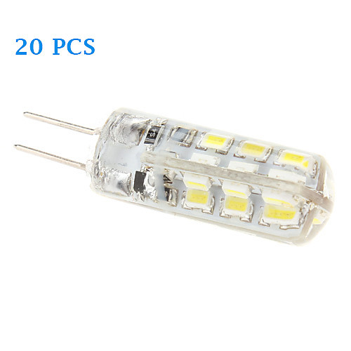 20Pcs G4 1.5W 24xSMD LED 100LM 3500K/6000K Warm White Cool White Light LED Corn Bulb (12V)