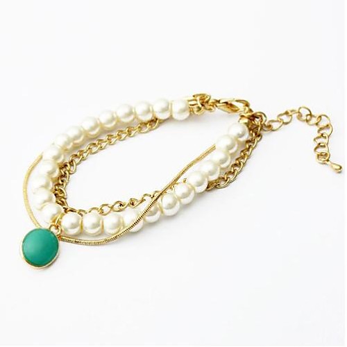 Sweet Elegant Multilayers Imitation Pearl Charm Bracelets (1 pc)