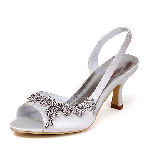 Women's Sandals Stiletto Heel Rhinestone Satin / Stretch Satin Slingback Summer Pink / Champagne / Ivory / Wedding
Women's Sandals Stiletto Heel Rhinestone Satin / Stretch Satin Slingback Summer Pink / Champagne / Ivory / Wedding