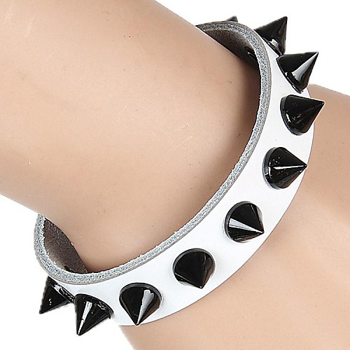 European And American Punk Spike Rivet Leather Bracelet (Multicolor)