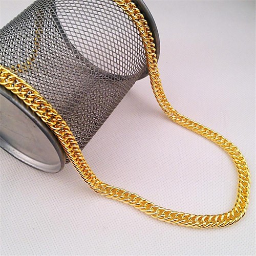 18k золота способа мужская классическая итальянская Фигаро Цепи толщиной ожерелье хип-хоп унисекс