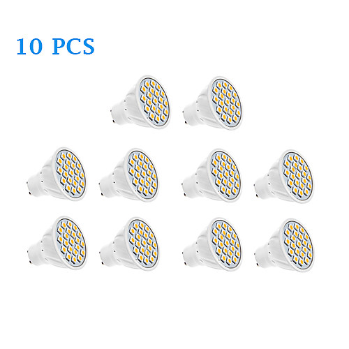 10Pcs GU10 5W 20x5050SMD 320LM 3500K/6000K Warm White Cool White Light LED Spot Bulb (220V)